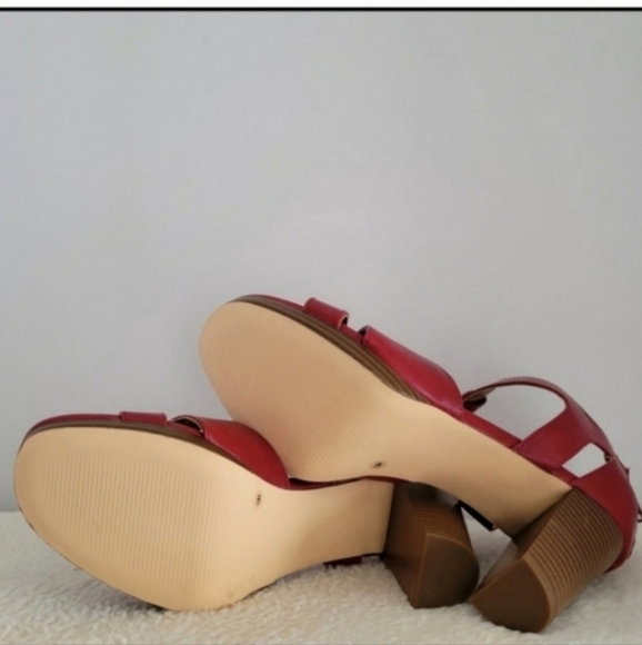 STYLE & CO Ophelia Open Toe Red Heel Sandals Size 10 - Picture 6 of 8